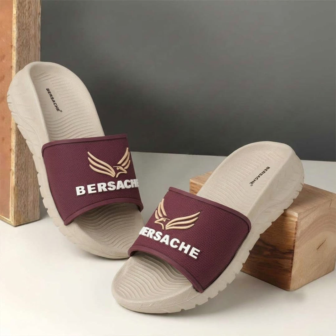 Bersache Extra Soft Classic Casual with  Regular wear with Ultra Soft & Flexibility Technology Slipper For Men's (beige)-6327.