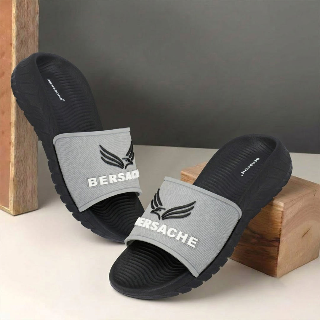 Bersache Extra Soft Classic Casual with  Regular wear with Ultra Soft & Flexibility Technology Slipper For Men's (black-6329).