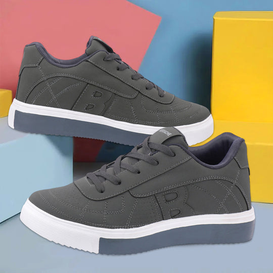 Bersache Casual Sneaker shoe for Men| Soft Cushioned Insole , Slip-Resistance Casuals For Men (8119-Grey)