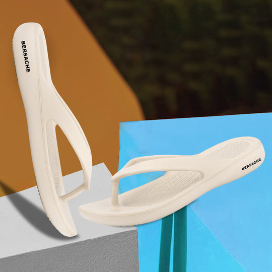 Bersache Extra Soft Classic Casual with  Regular wear with Ultra Soft & Flexibility Technology Flip-Flop for Women's & Girl's (6254-Beige)