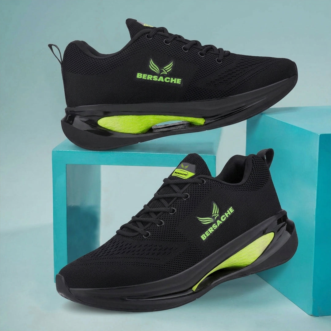 Bersache Premium Sports , Walking,Gym, Cricket, Trending  Running Shoes For Men's (Green-9228).