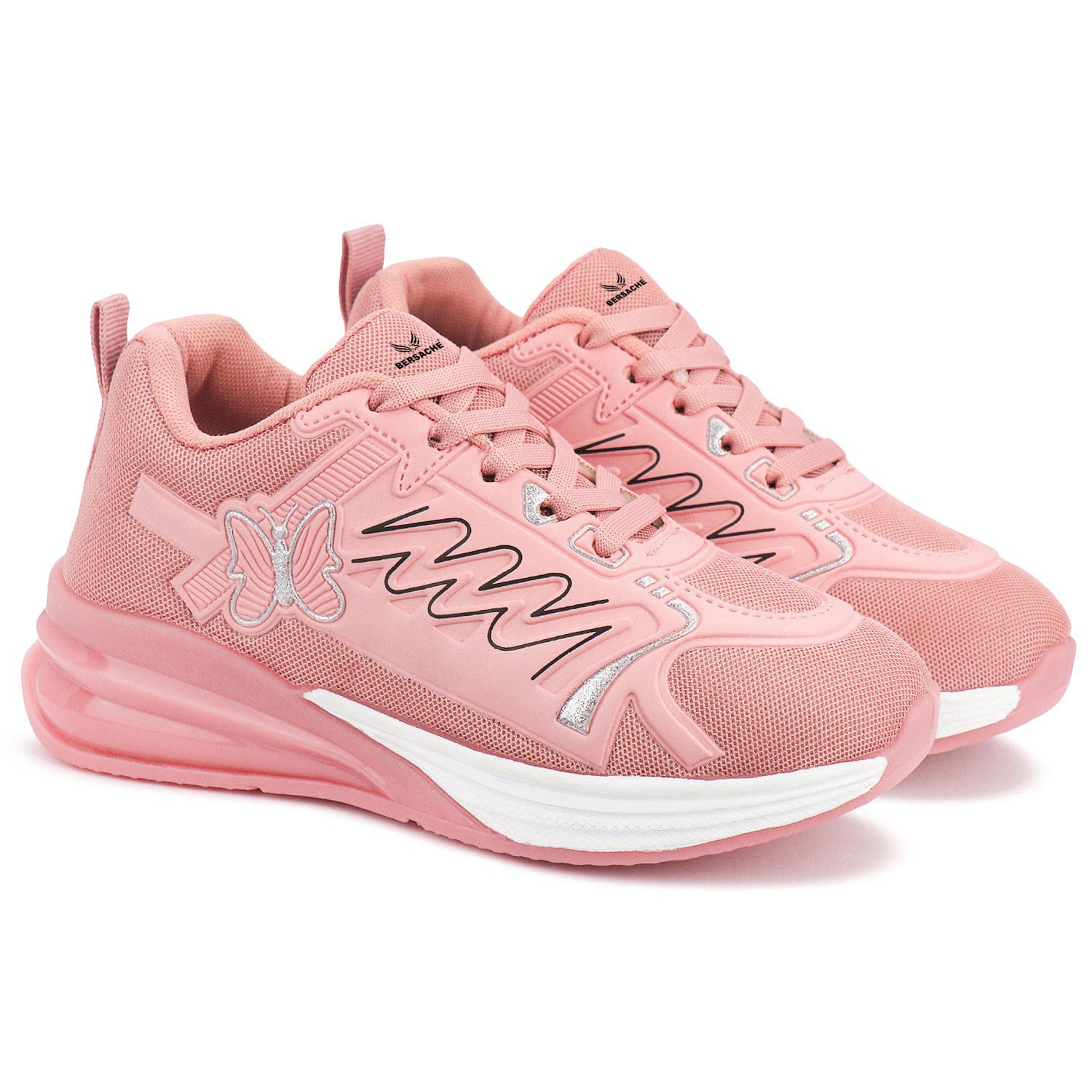 Bersache Premium Sports ,walking,Gym,cricket, Trending  Running Shoes For Women's-(8140-Pink)