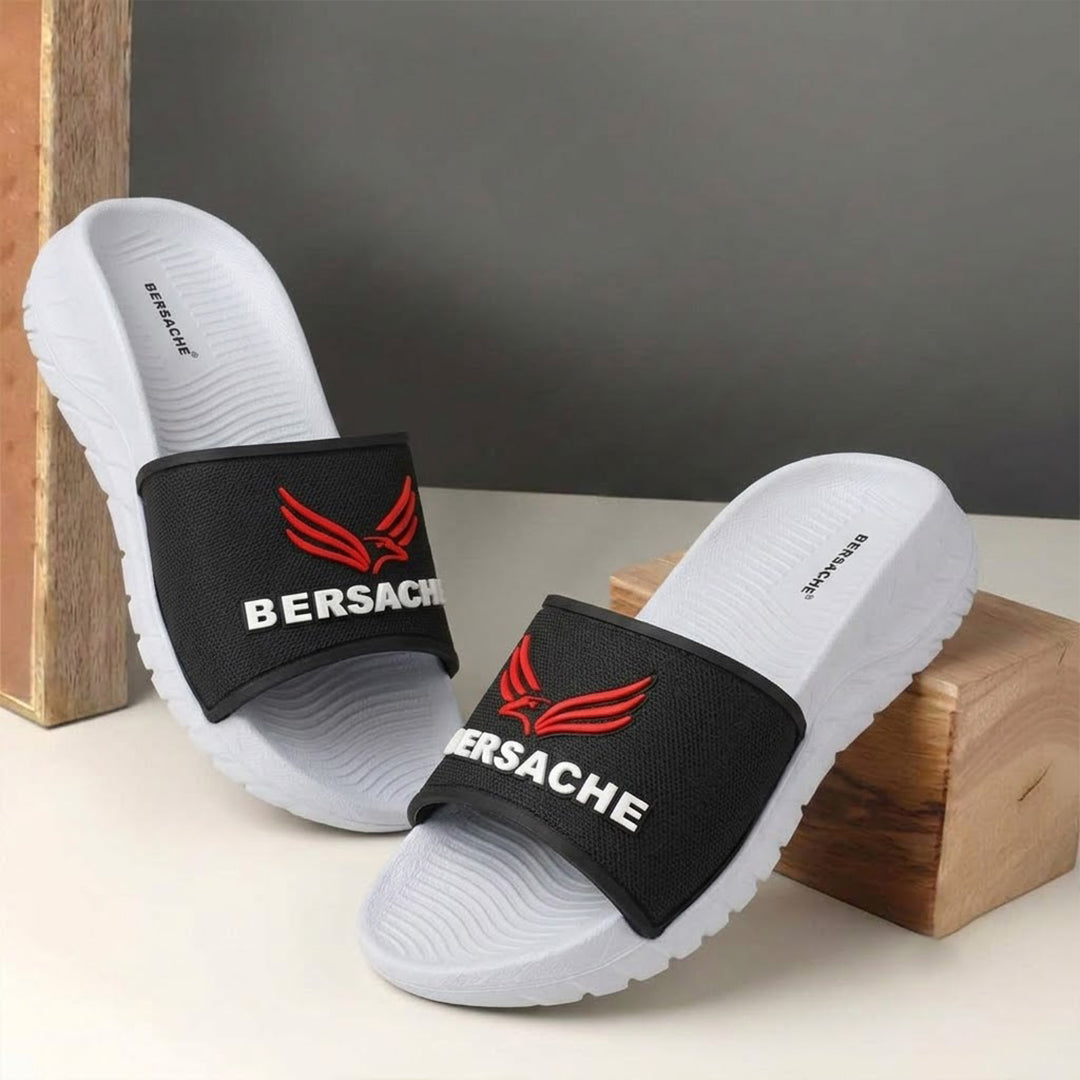 Bersache Extra Soft Classic Casual with  Regular wear with Ultra Soft & Flexibility Technology Slipper For Men's (White-6328).