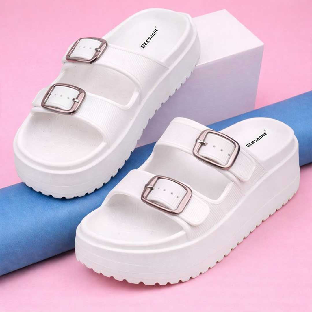 Bersache Extra Soft Classic Casual  with  Regular wear with Ultra Soft & Flexibility Technology Flip-Flop for Women's-(6294-White).