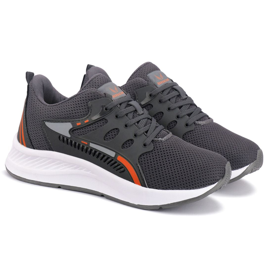 Bersache Premium Sports ,walking,Gym,cricket, Trending  Running Shoes For Men's (Gray-8128)