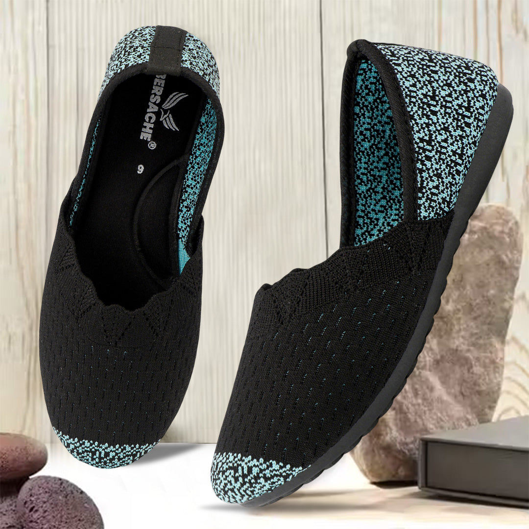 BERSACHE Women's Belly – Lightweight, Breathable & Comfortable Daily Wear Shoes(Green-6274).
