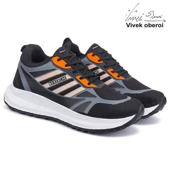 Bersache Premium Sports,Gym, Trending Stylish Running Shoes For Men (8073-Black)
