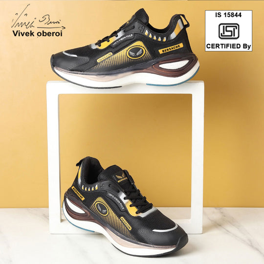 Bersache Premium Sports ,Gym, Trending Stylish Running Shoes For Men  (9199-Black)