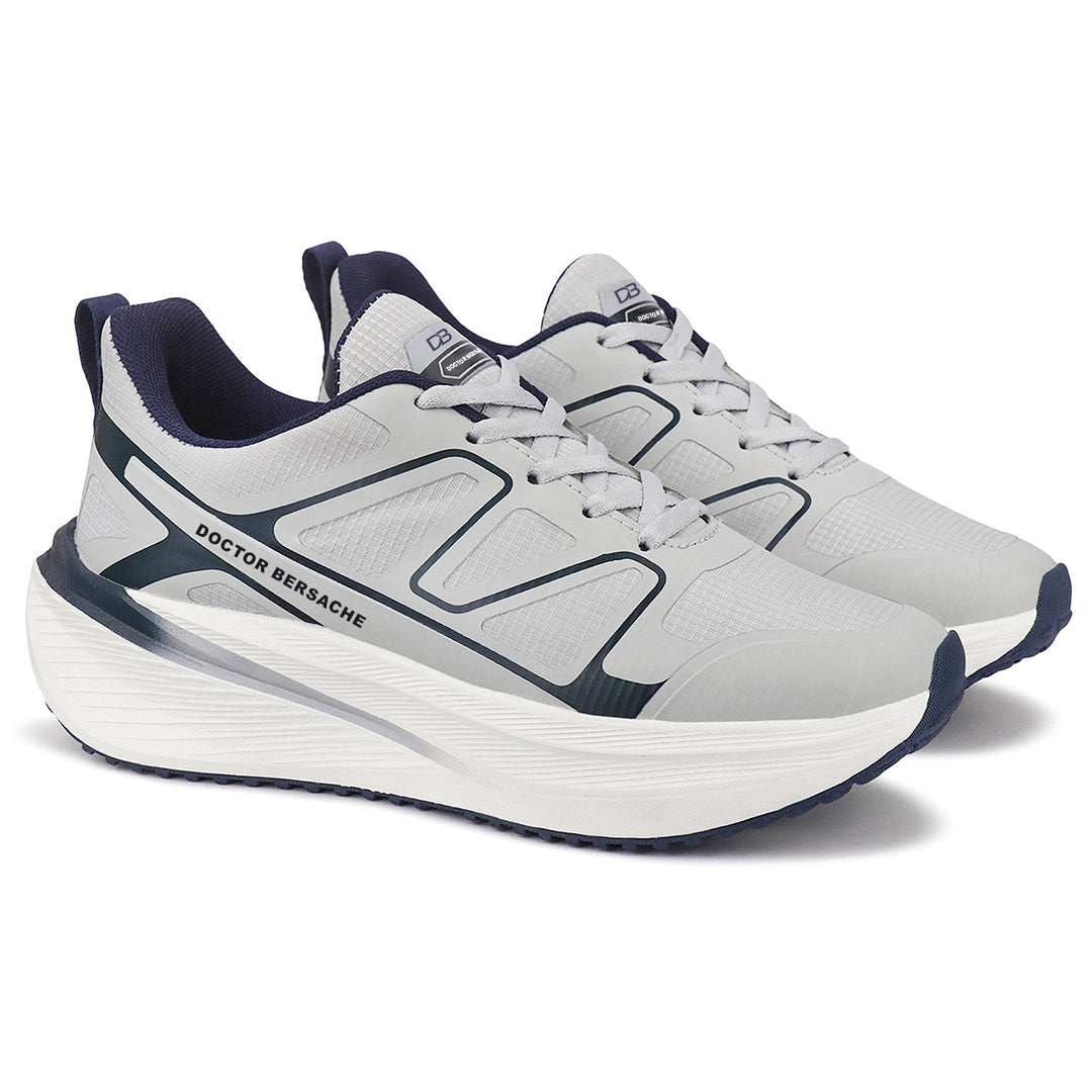 Doctor Bersache Newly Launched Orthopedic Comfort Sport Shoes for Men | Diabetic Friendly | Extra Cushioning | Arch Support | Pain | Grey-DS117