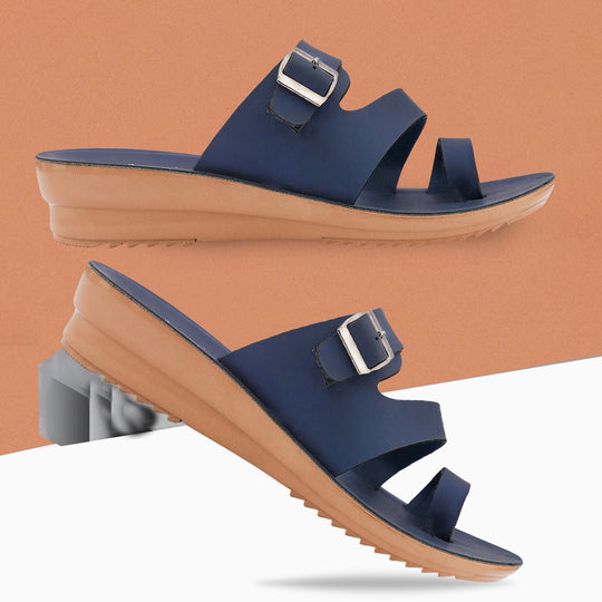 Bersache Extra Soft Classic Casual with  Regular wear with Ultra Soft & Flexibility Technology Slipper For Women's & Girl's-(6244-Navy-Blue)