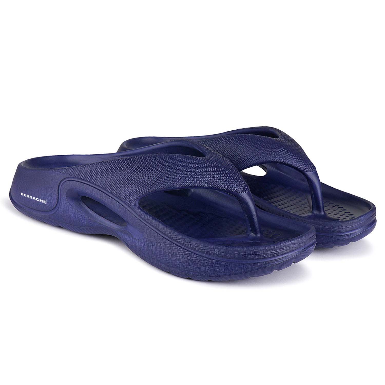 Bersache Extra Soft Classic Casual with Back Strap Regular wear with Ultra Soft & Flexibility Technology Flip-Flop for Men's/ Boy's-navy-6060
