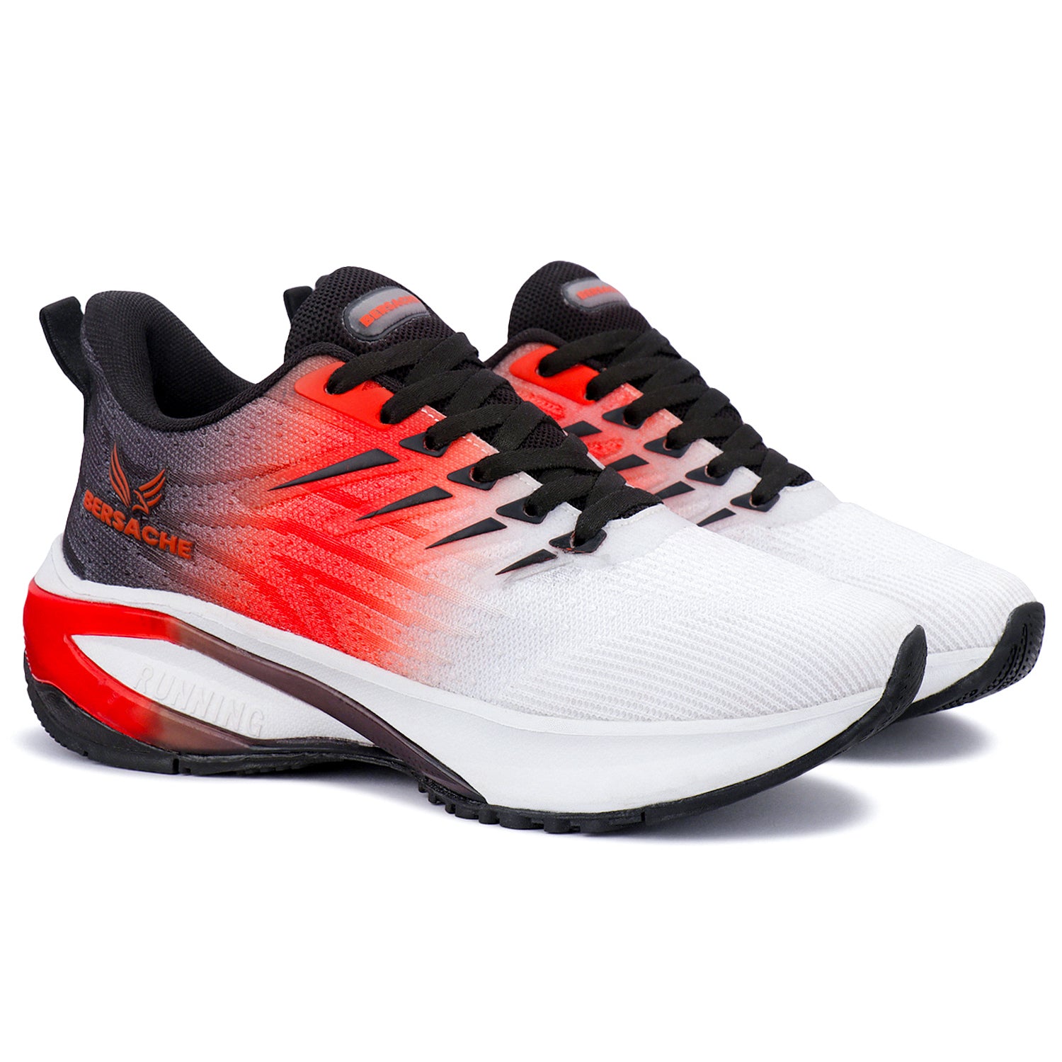 Bersache Premium Sports ,walking,Gym,cricket, Trending  Running Shoes For Men's (Red-White-9214)