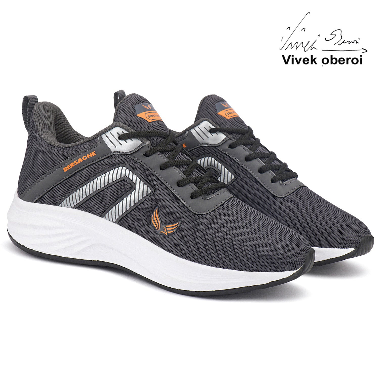 Bersache Premium Sports,Gym, Trending Stylish Running Shoes For Men (8080-Grey)