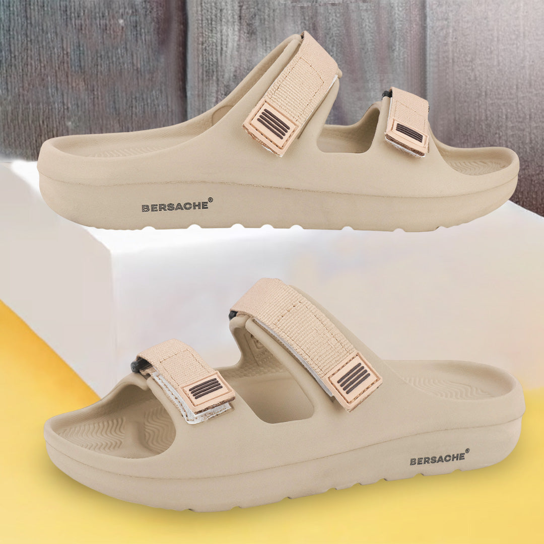 Bersache Extra Soft Classic Casual with  Regular wear with Ultra Soft & Flexibility Technology Sandal For Men's & Boy's-(Beige-6287).