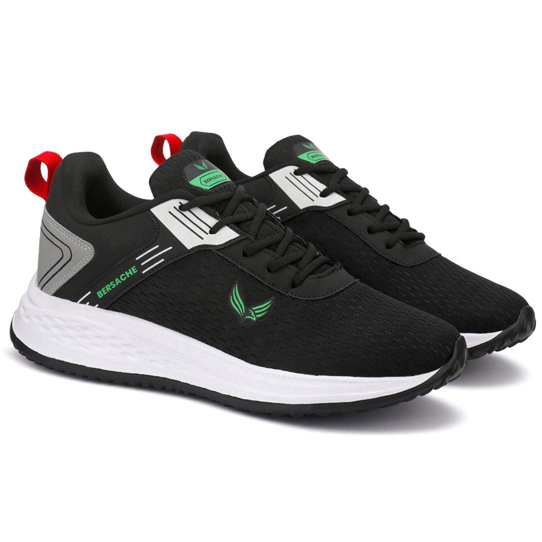 Bersache Premium Sports,Gym, Trending Stylish Running Shoes For Men (8092-Black).