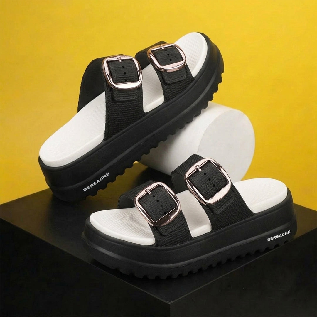 Bersache Extra Soft Classic Casual  with  Regular wear with Ultra Soft & Flexibility Technology Flip-Flop for Women's-(6362-Black).