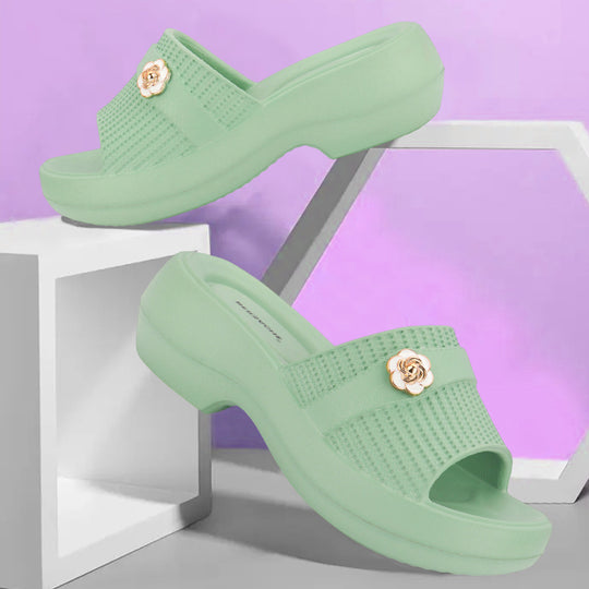 Bersache Extra Soft Classic Casual CHAPPAL with  Regular wear with Ultra Soft & Flexibility Technology  Slippers for Women's-(6293-Green)