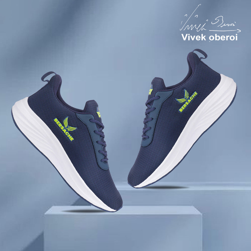 Bersache Lightweight Casual Sneaker Shoes For Men Blue-8069