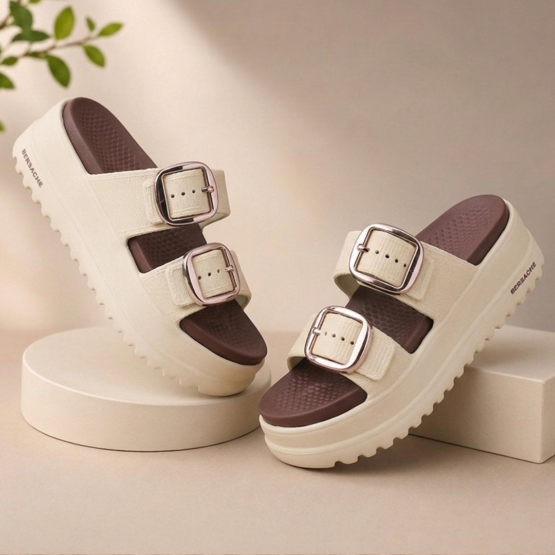 Bersache Extra Soft Classic Casual CHAPPAL with  Regular wear with Ultra Soft & Flexibility Technology  Slippers for Women's-(6363-Beige).
