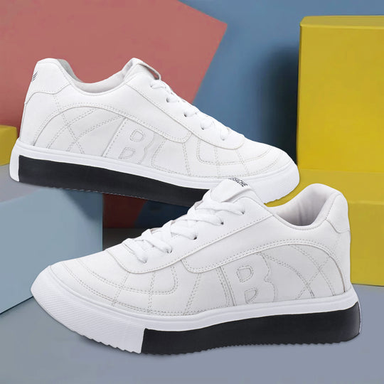 Bersache Casual Sneaker shoe for Men| Soft Cushioned Insole , Slip-Resistance Casuals For Men (8120-White)