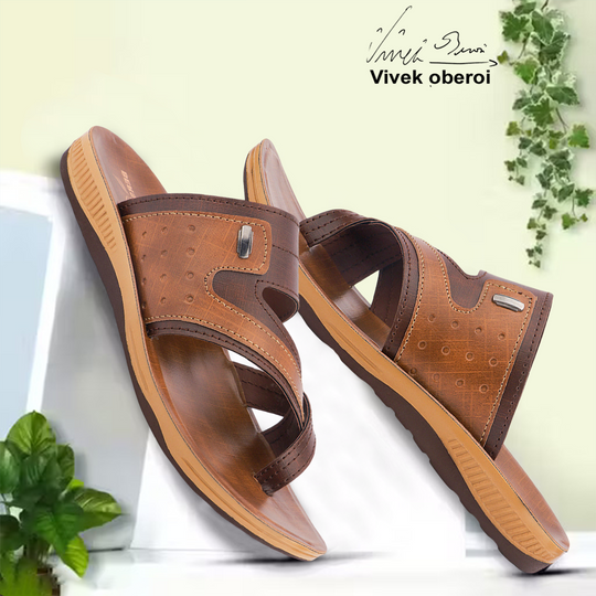 Bersache Extra Soft Classic Casual with  Regular wear with Ultra Soft & Flexibility Technology Slipper For Men's-Beige-6215