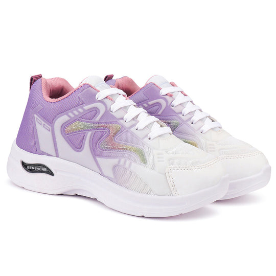 Bersache Premium Sports ,Gym, Trending Stylish Running Colour Changing shoes for Women (8063-Purple)