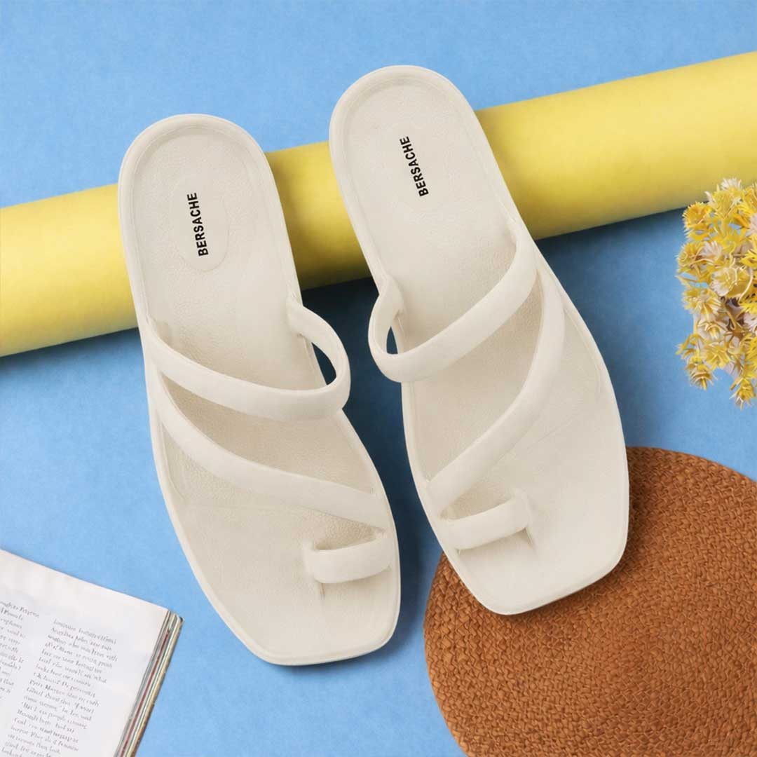 Bersache Extra Soft Classic Casual  with  Regular wear with Ultra Soft & Flexibility Technology Slipper for Women's-(6304-Beige)