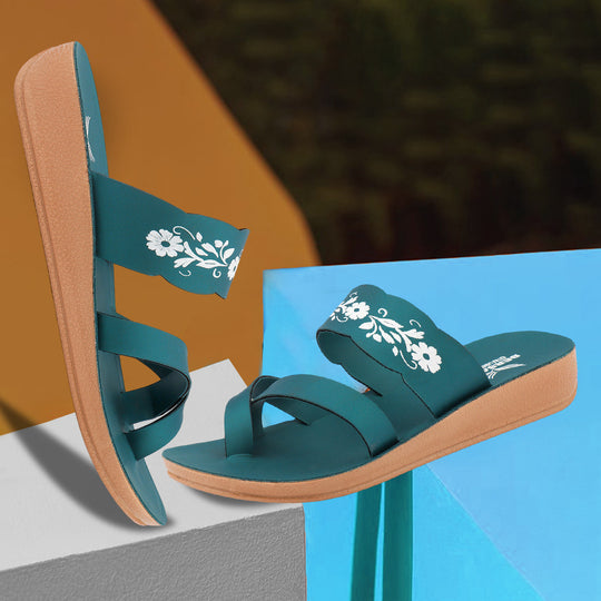 Bersache Extra Soft Classic Casual with  Regular wear with Ultra Soft & Flexibility Technology Flip-Flop for Women's & Girl's (6243-Green)