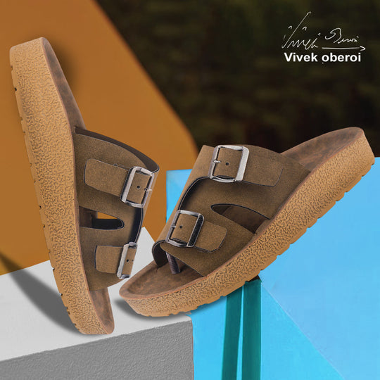 Bersache Extra Soft Classic Casual with  Regular wear with Ultra Soft & Flexibility Technology Slipper For Men's & Boy's-Tan-6220