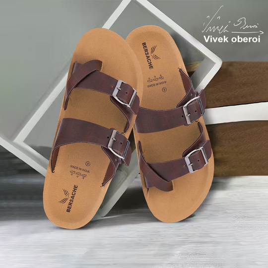 Bersache Extra Soft Classic Casual with  Regular wear with Ultra Soft & Flexibility Technology Sandal For Men's & Boy's-Brown-6217