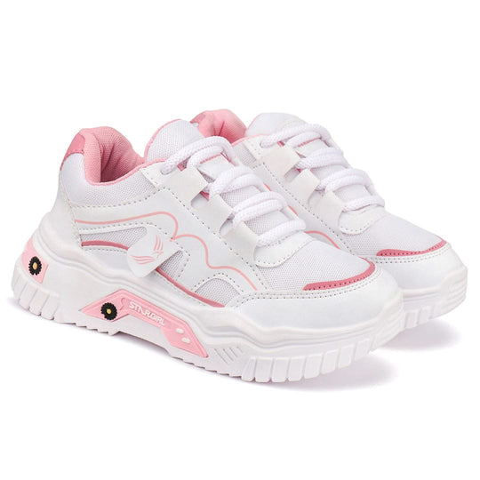 Bersache Premium Sports ,Gym, Trending Stylish Running Colour Changing shoes for Women (8102-Pink)