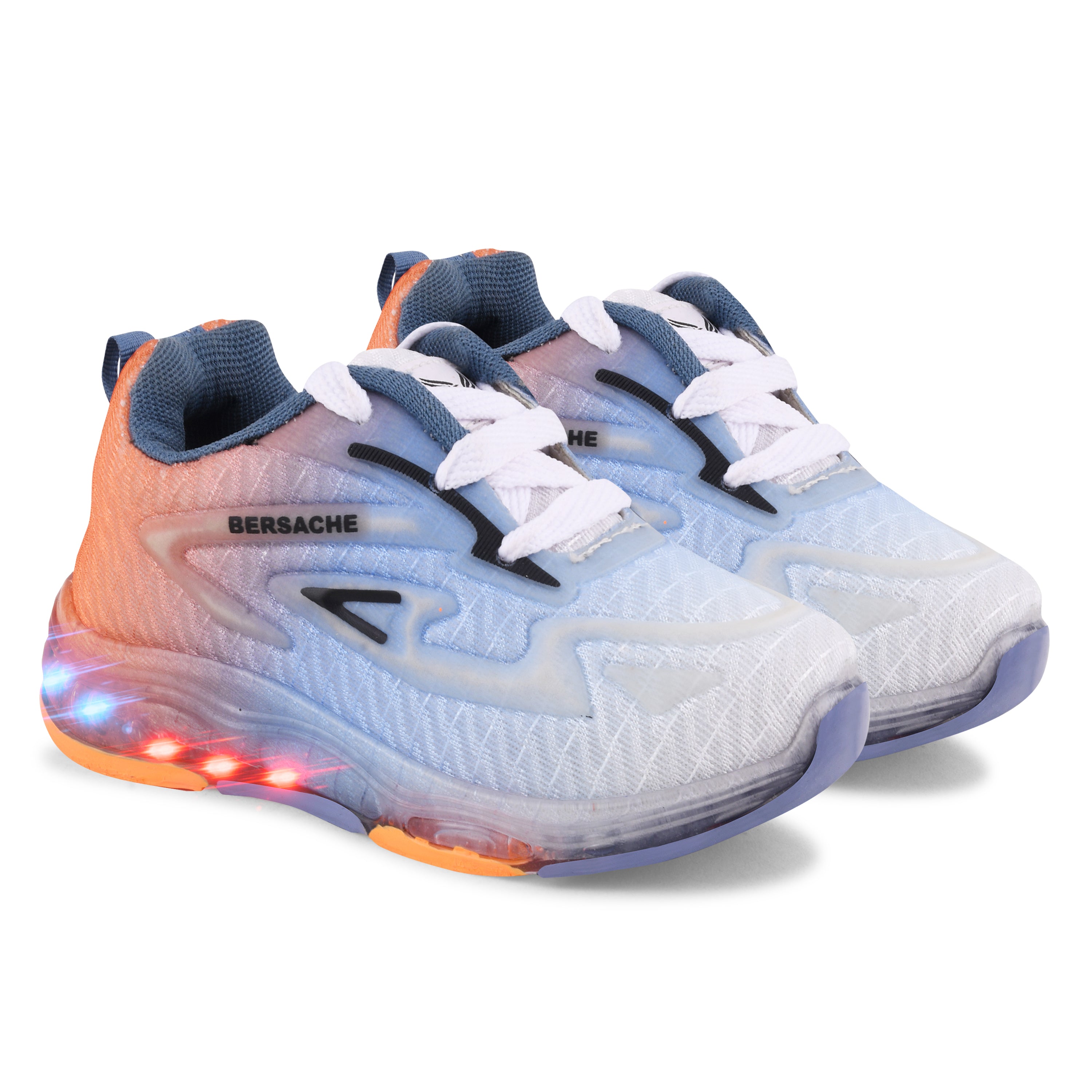 Bersache Casual Sneaker shoe for Kids|Soft Cushioned Insole,Slip-Resistance Casuals For Kids - Orange - 8032.