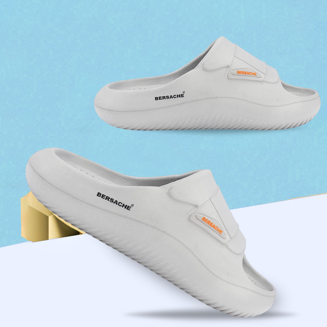 Bersache Extra Soft Classic Casual CHAPPAL with  Regular wear with Ultra Soft & Flexibility Technology  Slippers for Men's -(6280-Grey)
