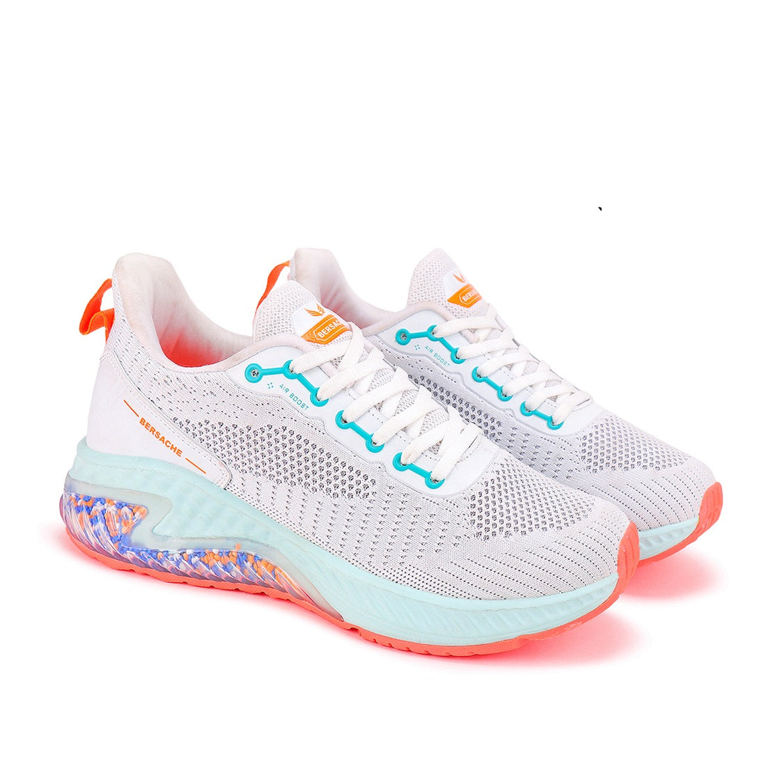 Bersache Lightweight Casual Sneaker Shoes For Men White-9036