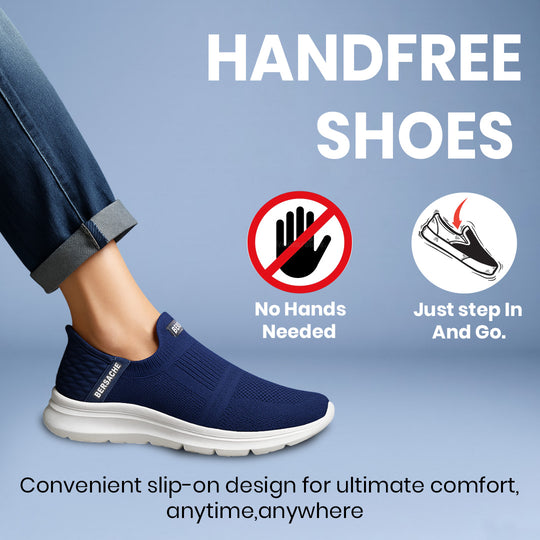 Bersache Lightweight Casual Sneaker Shoes For Men Blue-8078