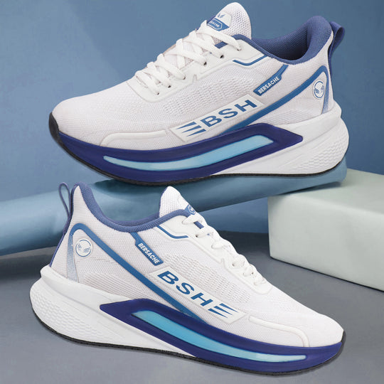 Bersache Casual Sneaker shoe for Men| Soft Cushioned Insole , Slip-Resistance Casuals For Men (White-9211)