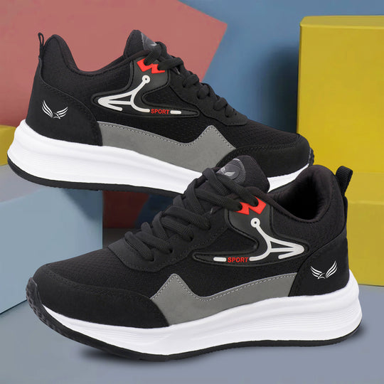 Bersache Casual Sneaker shoe for Men| Soft Cushioned Insole , Slip-Resistance Casuals For Men (Black-8131)