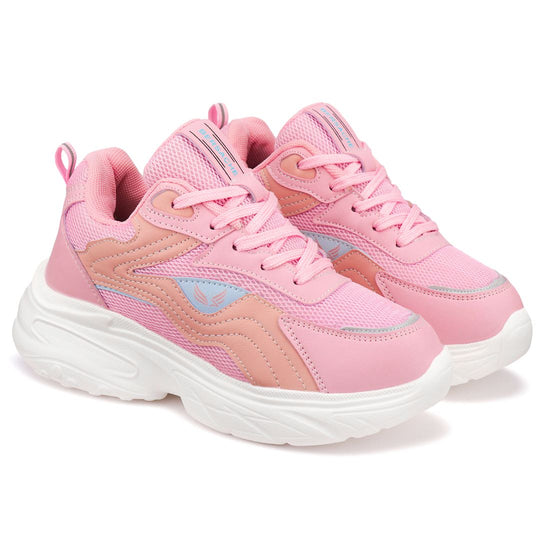 Bersache Premium Sports ,Gym, Trending Stylish Running Colour Changing shoes for Women (8106-Pink)