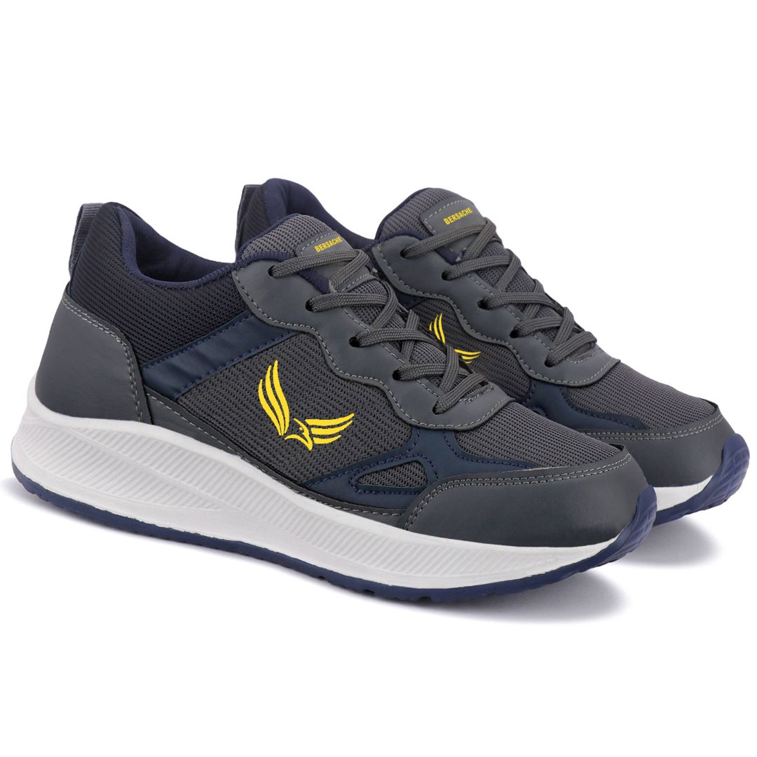 Bersache Premium Sports ,walking,Gym,cricket, Trending  Running Shoes For Men's (Dark-Gray-8125)