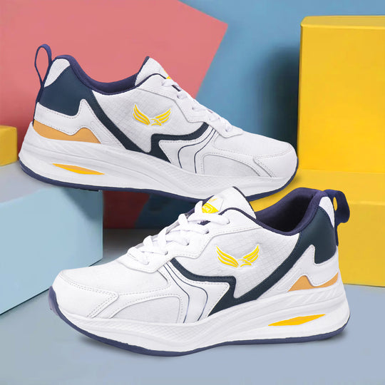 Bersache Casual Sneaker shoe for Men| Soft Cushioned Insole , Slip-Resistance Casuals For Men (8116-White)