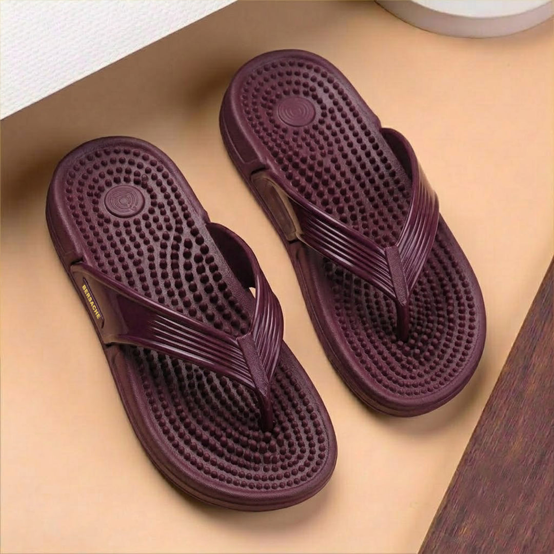 Bersache Extra Soft Classic Casual  with Regular wear with Ultra Soft & Flexibility Technology Sandals for Women's-(6333-Maroon).