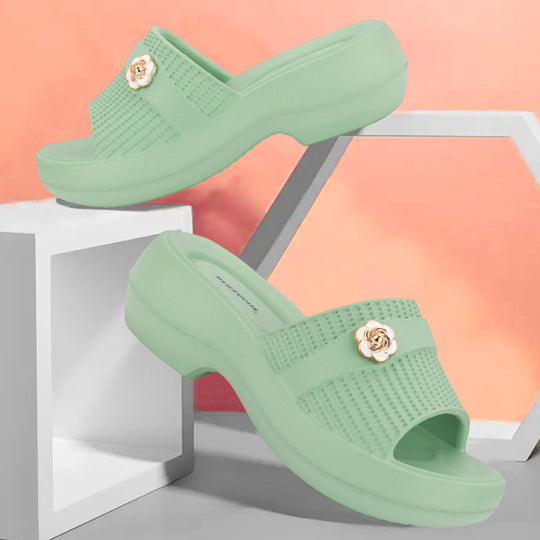 Bersache Extra Soft Classic Casual  with  Regular wear with Ultra Soft & Flexibility Technology Flip-Flop for Women's-(6293-Green)