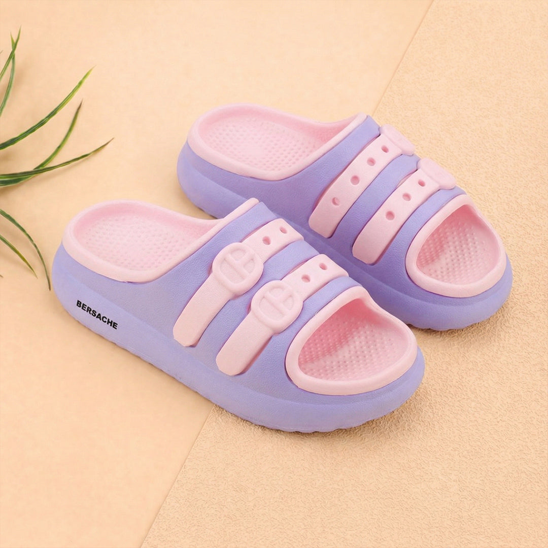 Bersache Extra Soft Classic Casual CHAPPAL with  Regular wear with Ultra Soft & Flexibility Technology Clog's for Kids's - Purple -6322.