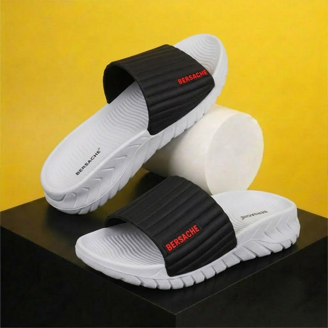Bersache Extra Soft Classic Casual with  Regular wear with Ultra Soft & Flexibility Technology Flip Flop For Men's-(White-6331).