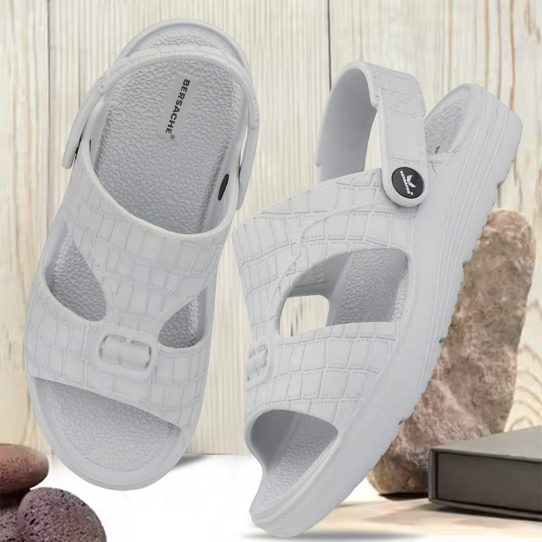 Bersache Extra Soft Classic Casual with  Regular wear with Ultra Soft & Flexibility Technology clog For Men's & Boy's-(Grey-6271) .