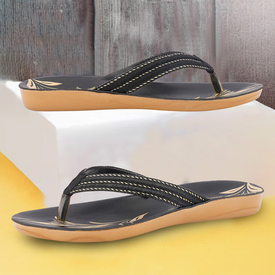 Bersache Extra Soft Classic Casual with  Regular wear with Ultra Soft & Flexibility Technology Slipper For Women's & Girl's-Black-6232