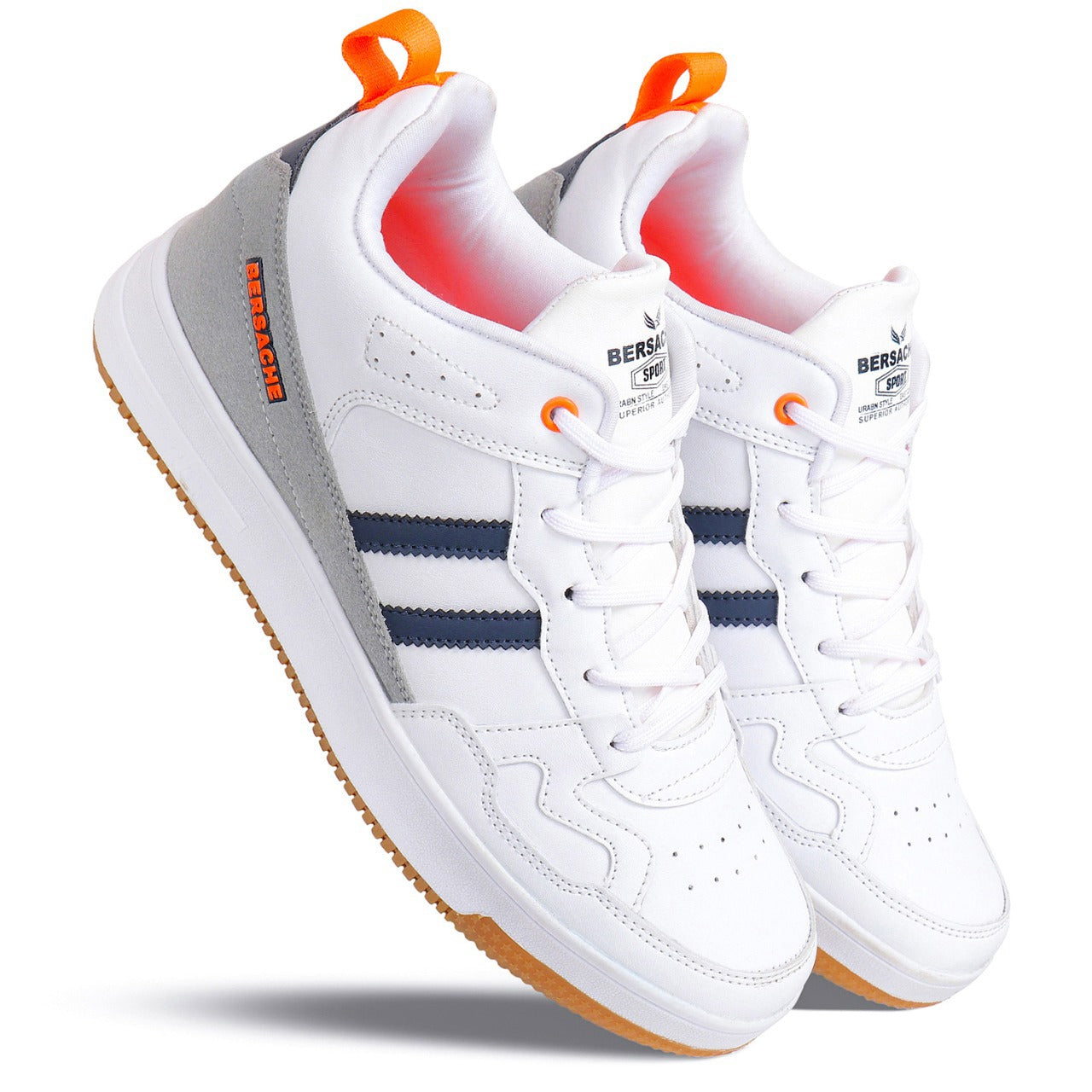 Bersache Lightweight Sports Running Shoes For Men White-9057