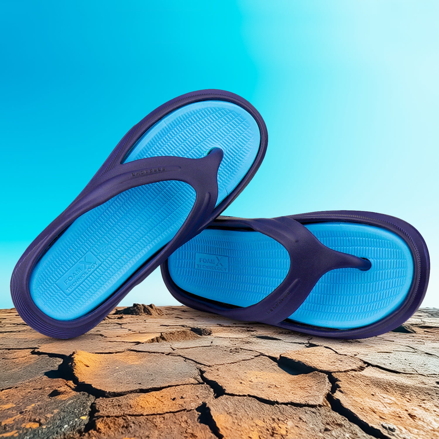 Bersache Extra Soft Classic Casual with  Regular wear with Ultra Soft & Flexibility Technology Flip Flop for Men's & Boy's (Blue-6179)