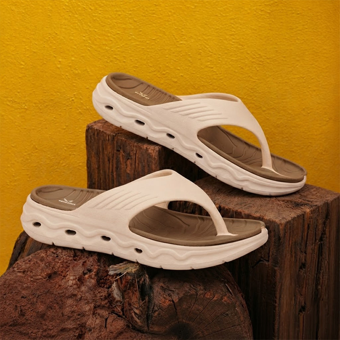 Bersache Extra Soft Classic Casual  with  Regular wear with Ultra Soft & Flexibility Technology Flip-Flop for Men's-(6344-Brown & Beige).