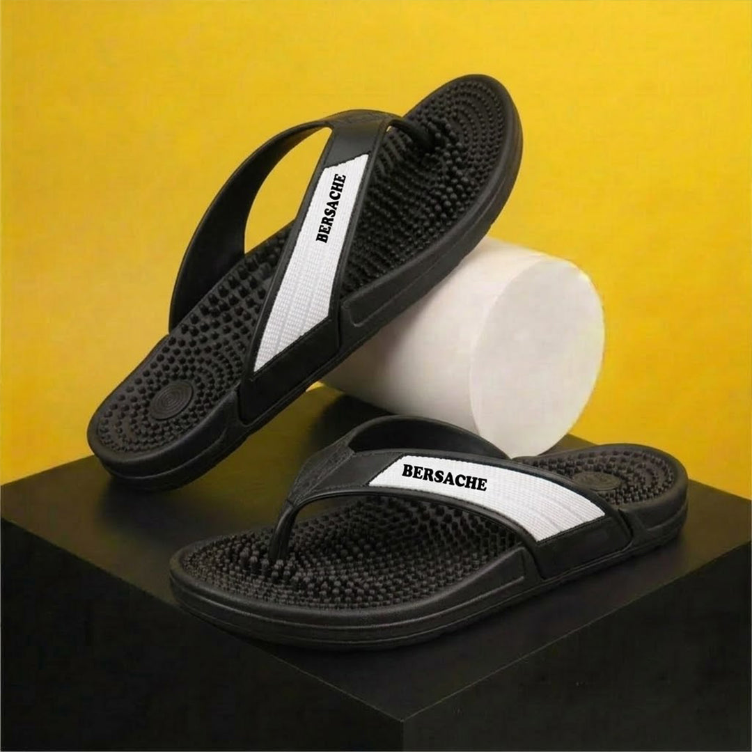 Bersache Extra Soft Classic Casual  with  Regular wear with Ultra Soft & Flexibility Technology Flip-Flop for Men's-(6335-Black).